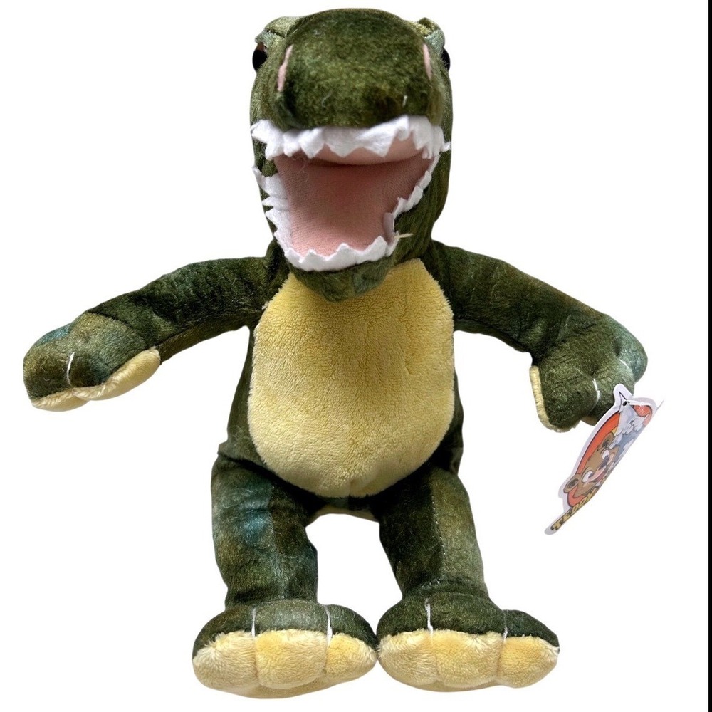 Teddy Mountain Dyno The Dinosaur 8 Inch Green‎ Yellow Plush Stuffed Animal 0156